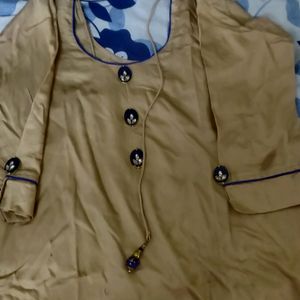 Glace Cotton Golden Suit