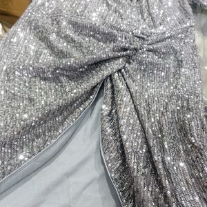 Beautiful Silver Sequence Dress