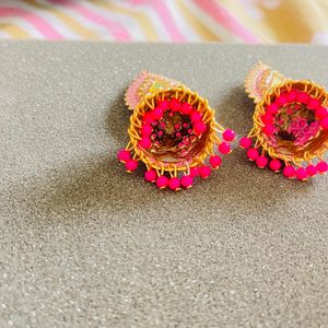 Pink Jhumka