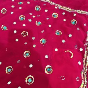 Pink Colour Georgette Saree