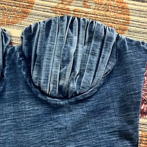 Cute Denim Tube Top