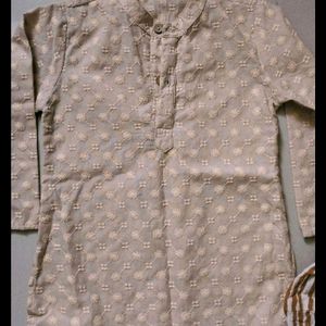 Chikankari Kurta + Dhoti Set(12-18 Months)