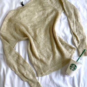 H&M Knitted Shinny Pullover Top