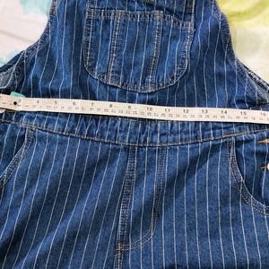 Denim Pinstripe Dungarees