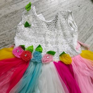 Rainbow Frock For Girls 299