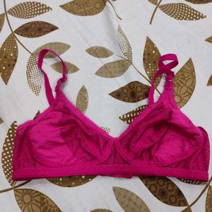 Barbie Pink Lacy Non-padded Bra 💗