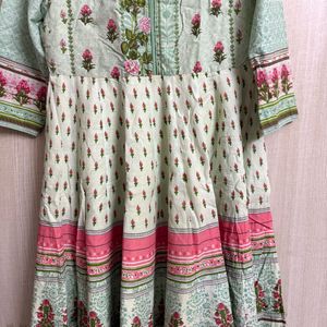 Biba Green Anarkali Maxi Kurta (M/34)