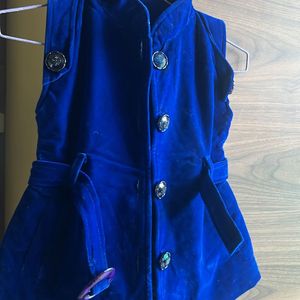 Winter Velvet Jacket For 1 Yr Old Girl