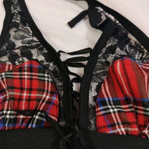 Checked Tie Up Innerwear