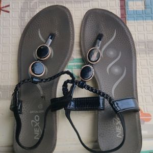 Black Good Condition Sandals