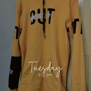 Yellow Colour Hoodie For Mens