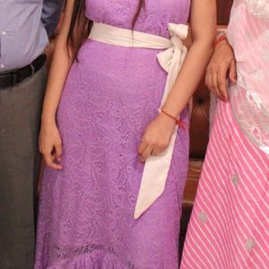 lavender colour dress one time wear