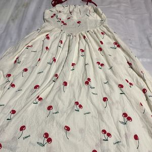 Newme Strawberry 🍓 White Dress