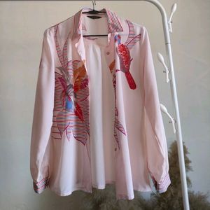 Timeless Elegant Bird Print Shirt