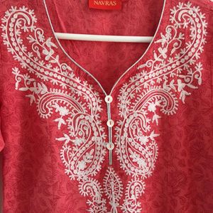 ❣️ Embroidered Red Kurta ❣️