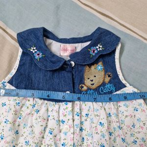 Baby Girl Blue/White Dress 12m