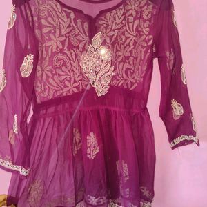 Real CHIKANKARI Kurti