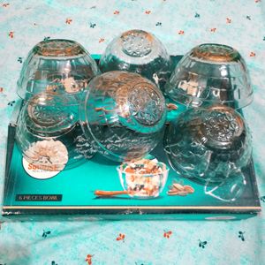 6 Pieces Small Glass Bowl Set