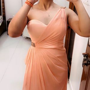 Peach Color Designer Dress