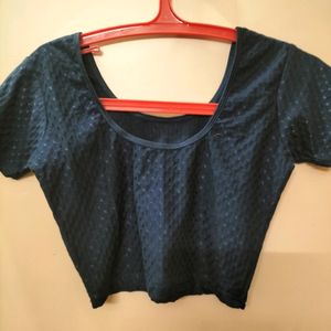 Navy Blue Stretchable Blouse