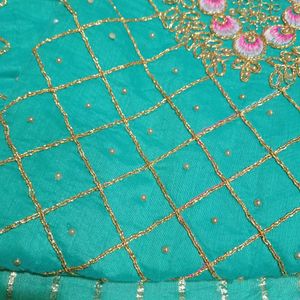 Embroidery Work Chanderi Suit