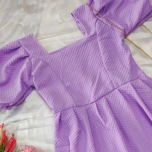 Dreamy lavender dress (sling bag free)