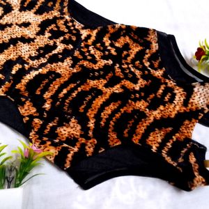 Tiger Print Fish Cut Kurti