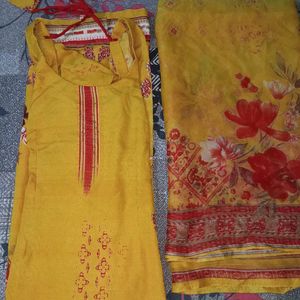 Beautiful Yellow Suit With Duppatta