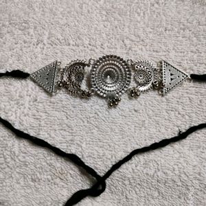 Oxidised choker set