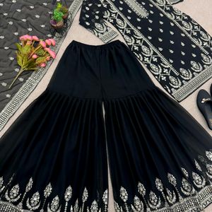 AC 173 Beutiful Black 🖤 Sharara Kurta