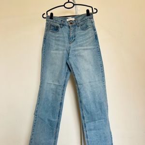 High Waist Straight Jeans