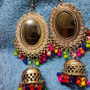 Metal Jhumki Earrings