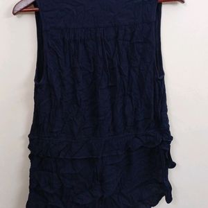 🔴BLUE SLEEVELESS TOP FOR WOMEN