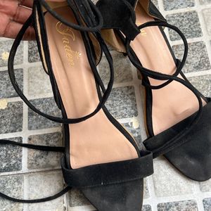 Tie Up Block Heels For Women .