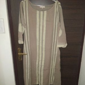 Beautiful Light Brown Kurta With No Falls