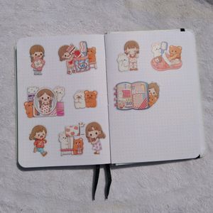 Korean Kawaii Transparent Journalsay Stickers