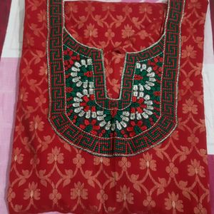 Red Festive Kurta