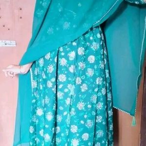 Green Anarkali Suit