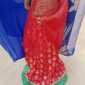 Lehenga Red And Green Color Ka