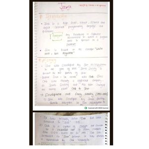 Java Handwriting Notes