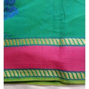 Pure Cotton Silk Saree Only No Blouse