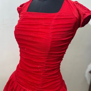 Red Ruched Dress