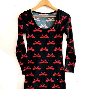 Black Fine Knit Dress ( Women)