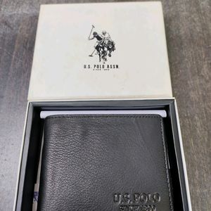 US POLO ASSN LEATHER WALLET (BLACK)