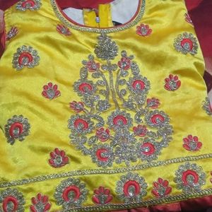 Wedding Haldi Function Wear 2 In 1 Gown