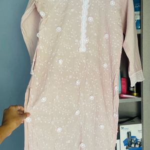 Beige Lukhnowi Kurta Set