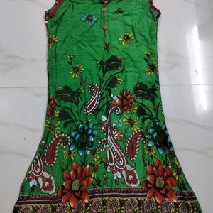 Green Design Cotton Kurta