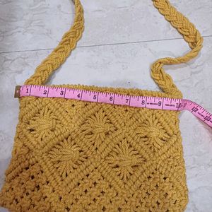 Mustard Crochet Handbag✨️