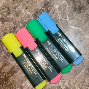 New Set Of 4 Highlighters For Students Very Cheap