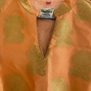 Coral Banarasi Festive Kurta